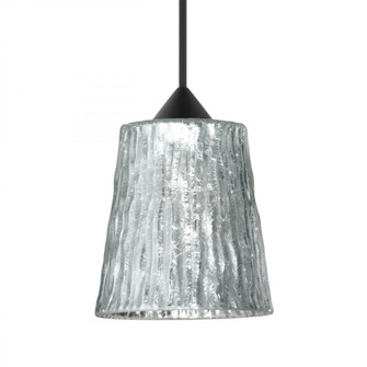 Besa Pendant Nico 4, Black Finish, Stone Silver Foil 1x35W MAX GY6.35 Base (127|1XT-5125SF-BK)