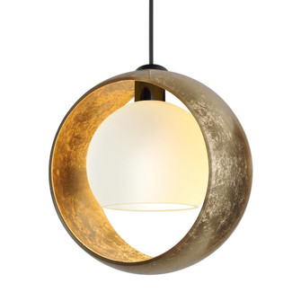 Besa Pendant Pogo, Black Finish, Gold/Inner Gold 1x5W LED (127|1XT-4293GG-LED-BK)