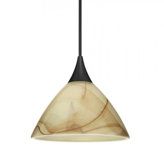 Besa Pendant Domi, Black Finish, Mocha 1x6W LED (127|1XT-174383-LED-BK)