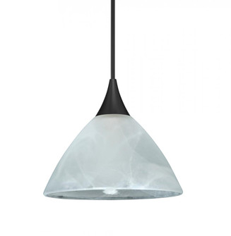 Besa Pendant Domi, Black Finish, Marble 1x50W MAX GY6.35 Base (127|1XT-174352-BK)