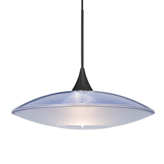 Besa Pendant Spazio, Black Finish, Blue/Frost 1x5W LED (127|1XC-6294BL-LED-BK)