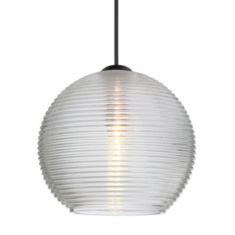 Besa Pendant Kristall 6, Black Finish, Clear 1x5W LED (127|1XC-461500-LED-BK)