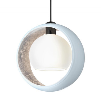 Besa Pendant Pogo, Black Finish, White/Inner Silver 1x5W LED (127|1XC-4293SF-LED-BK)
