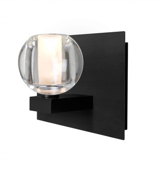 Besa, Boca Vanity, Clear, Black Finish, 1x40W G9 (127|1WF-BOCACL-BK)