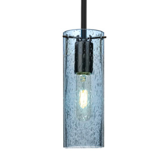 Besa, Juni 10 Stem Pendant, Blue Bubble, Black, 1x60W Medium Base (127|1TT-JUNI10BL-BK)