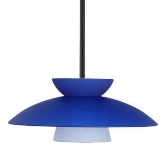 Besa Trilo 15 Pendant Blue Matte Black 1x9W LED (127|1TT-451323-LED-BK)