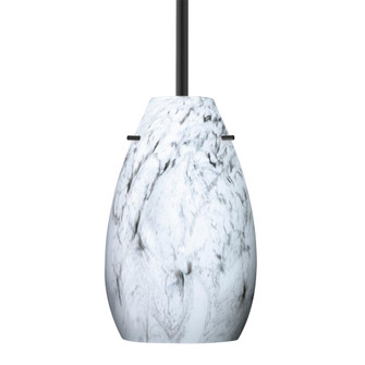 Besa Pera 9 LED Pendant Marble Grigio Black 1x9W LED (127|1TT-4126MG-LED-BK)