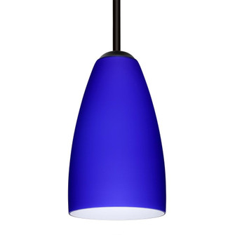 Besa Stem Riva 9 Pendant Black Cobalt Blue Matte 1x75W Medium Base (127|1TT-1511CM-BK)