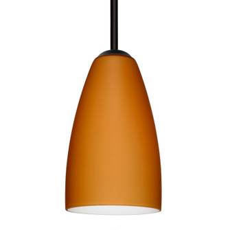Besa Riva 9 LED Pendant 1Tt Amber Matte Black 1x9W LED (127|1TT-151180-LED-BK)