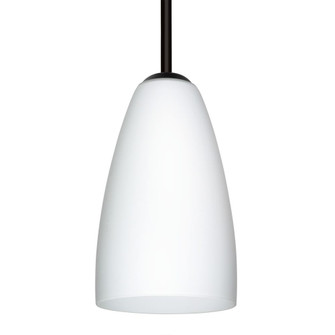 Besa Riva 9 LED Pendant 1Tt Opal Matte Black 1x9W LED (127|1TT-151107-LED-BK)
