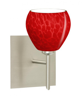 Besa Wall With SQ Canopy Tay Tay Satin Nickel Red Cloud 1x40W G9 (127|1SW-5605RC-SN-SQ)