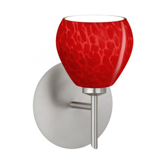 Besa Wall Tay Tay Satin Nickel Red Cloud 1x40W G9 (127|1SW-5605RC-SN)