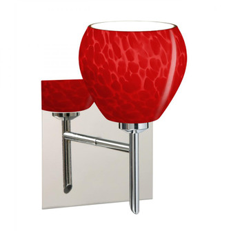 Besa Wall With SQ Canopy Tay Tay Chrome Red Cloud 1x5W LED (127|1SW-5605RC-LED-CR-SQ)