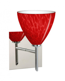 Besa Wall With SQ Canopy Mia Chrome Red Cloud 1x40W G9 (127|1SW-1779RC-CR-SQ)