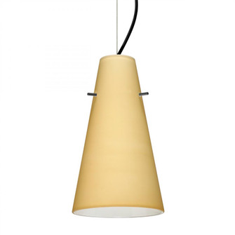 Besa Cierro Cable Pendant Vanilla Matte Black 1x100W Medium Base (127|1KX-4124VM-BK)