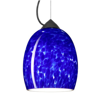 Besa Lucia Stem Pendant Blue Cloud Black 1x100W Medium Base (127|1KX-169786-BK)