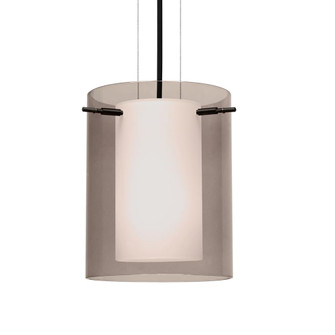 Besa Pendant Pahu 8 Black Transparent Smoke/Opal 1x11W LED (127|1KG-S00607-LED-BK)