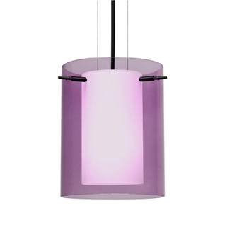 Besa Pahu 8 LED Pendant 1Kg Transparent Amethyst Black 1x11W LED (127|1KG-A00607-LED-BK)