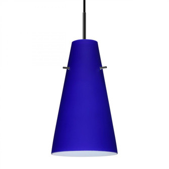 Besa Cierro LED Pendant Cobalt Blue Matte Black 1x9W LED (127|1JT-4124CM-LED-BK)