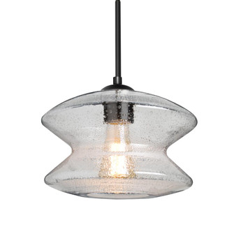 Besa, Zen Cord Pendant, Clear Bubble, Black Finish, 1x60W Medium Base (127|1JC-ZENCL-BK)