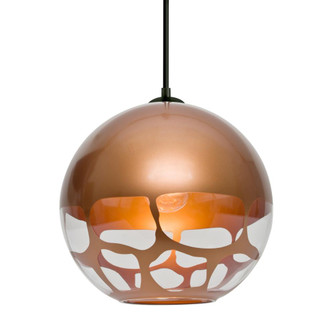 Besa, Rocky Cord Pendant, Copper, Black Finish, 1x60W Medium Base (127|1JC-ROCKYCP-BK)
