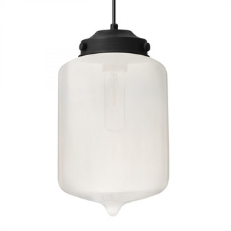 Besa Olin Pendant Black Frost 1x60W Medium Base T10 (127|1JC-OLINFR-BK)