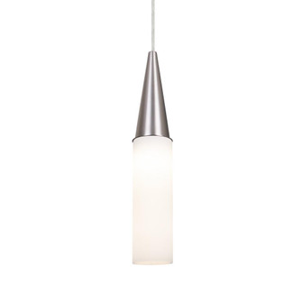 Besa Metro 14 Pendant, Opal Matte, Satin Nickel Finish, 1x9W LED (127|1JC-METRO14-LED-SN)