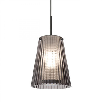 Besa Dion Pendant, Smoke Shade, Black Finish, 1x60W Medium Base (127|1JC-DIONSM-BK)