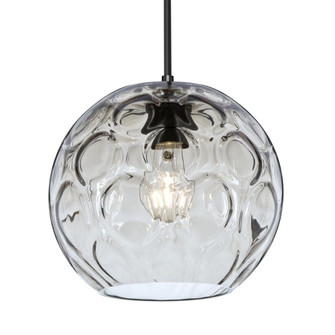 Besa Bombay Cord Pendant, Clear, Black Finish, 1x8W LED Filament (127|1JC-BOMYCL-EDIL-BK)