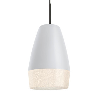 Besa, Abu 12 Cord Pendant, White/Glitter, Black Finish, 1x60W Medium Base (127|1JC-ABU12WH-BK)