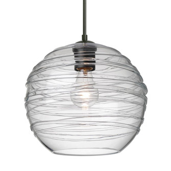 Besa Wave 10 Pendant Black Clear 1x60W Medium Base (127|1JC-462761-BK)