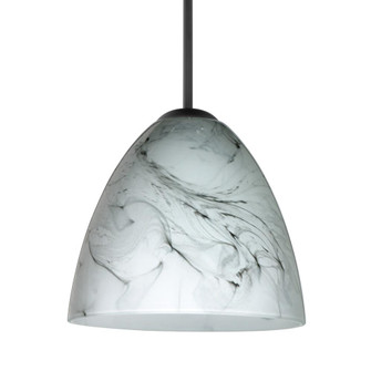 Besa Vila Pendant Black Marble Grigio 1x60W Medium Base (127|1JC-4470MG-BK)