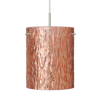 Besa Tamburo 8 Pendant Stone Copper Foil Satin Nickel 1x11W LED (127|1JC-4006CS-LED-SN)