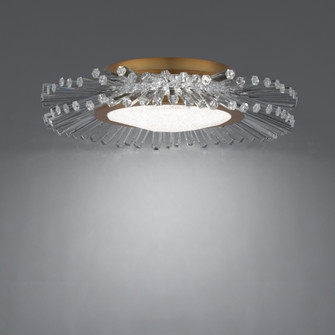 Benediction 15IN LED 3000K/3500K/4000K Flush Mount in Aged Brass with Optic Crystal (1118061|BFM46215-AB)