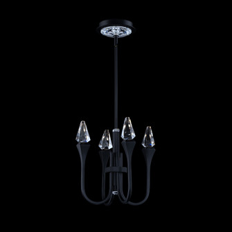 Plumeria 12IN LED 3000K/3500K/4000K/5000K Pendant in Black with Optic Crystal (1118061|BPD25512-BK)