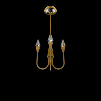Plumeria 12IN LED 3000K/3500K/4000K/5000K Pendant in Aged Brass with Optic Crystal (1118061|BPD25512-AB)