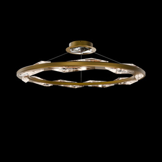 Bauble 36IN LED 3000K/3500K/4000K/5000K Pendant in Aged Brass with Optic Haze® Quartz (1118061|BPD44536-AB)