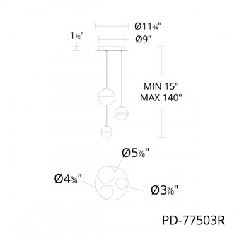 CYLLINDRA 3LGHT ROUND MULTI 4CCT (16|PD-77503R-AB)