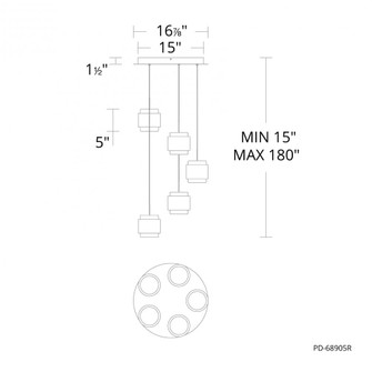 BANDED 5LGHT ROUND MULTI 4CCT 27/30/35/4 (16|PD-68905R-AB)