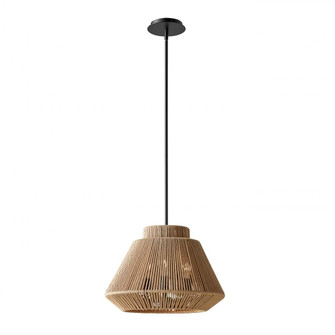 Nido 18'' Natural Rope 3-Light Pendant (254|ECO-8291-MBLK)