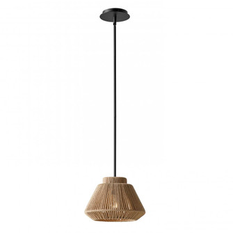 Nido 12'' Natural Rope 1-Light Pendant (254|ECO-8290-MBLK)