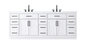 Alden 84 inch Double Bathroom Vanity in White (758|VF29784DWH)