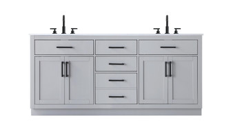 Vanity Cabinet 4Dr5Dw 72''W x 22''D x 35''H Grey (758|VF29772DGR)
