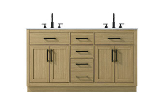 Alden 60 inch Double Bathroom Vanity in Honey Brown (758|VF29760DMHB)