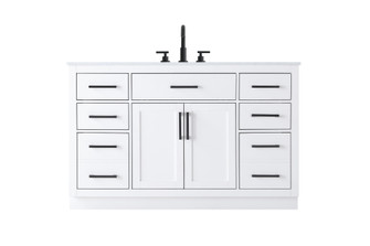 Alden 54 inch Single Bathroom Vanity in White (758|VF29754WH)