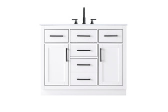 Alden 42 inch Single Bathroom Vanity in White (758|VF29742WH)