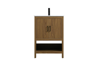 Ira 24 inch Single Bathroom Vanity in Walnut Brown (758|VF25224WB)