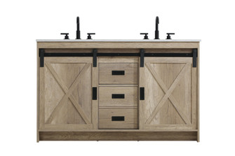 Austin 54 inch Double Bathroom Vanity in Natural Oak (758|VF90554DNT)