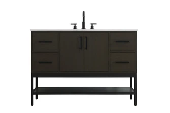 48 inch Single Bathroom Vanity in Mocha Brown (758|VF60748MMB)