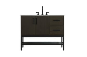 42 inch Single Bathroom Vanity in Mocha Brown (758|VF60742MMB)